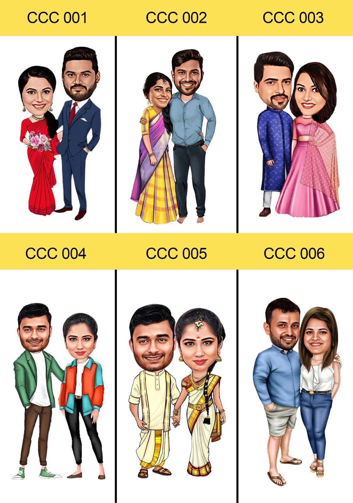 Personalised Caricature Table Top 1.0 Valentines Gift - The Gifting Era