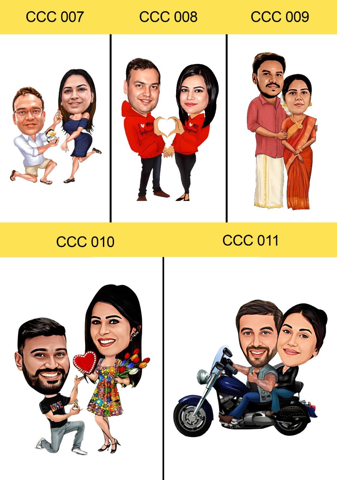 Personalised Caricature Table Top 1.0 Valentines Gift - The Gifting Era