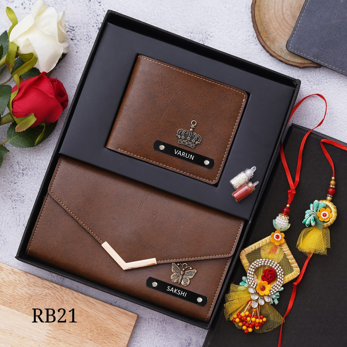 Personalised Couple Rakhi Hamper - RB21 - Raksha Bandhan Special - The Gifting Era