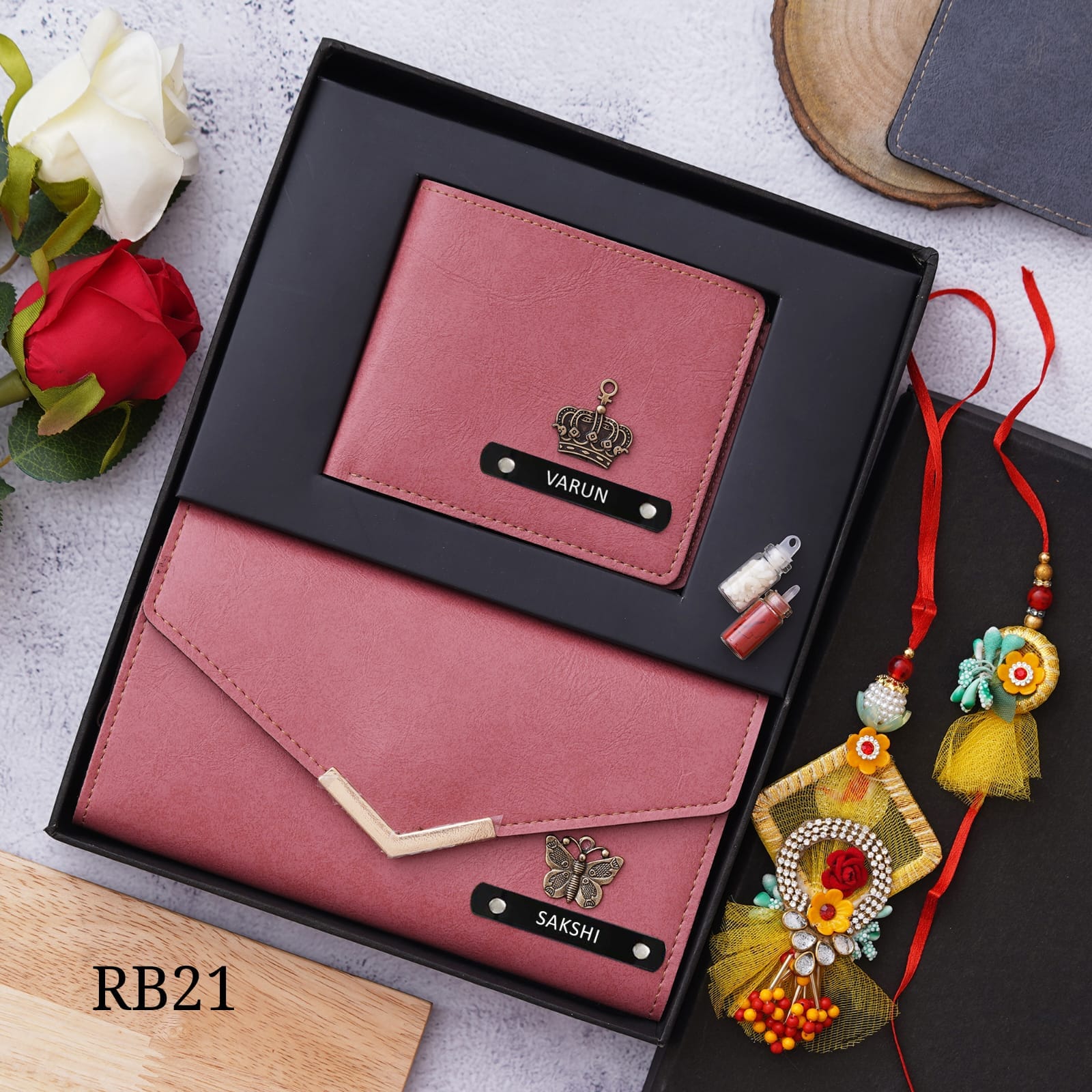 Personalised Couple Rakhi Hamper - RB21 - Raksha Bandhan Special - The Gifting Era