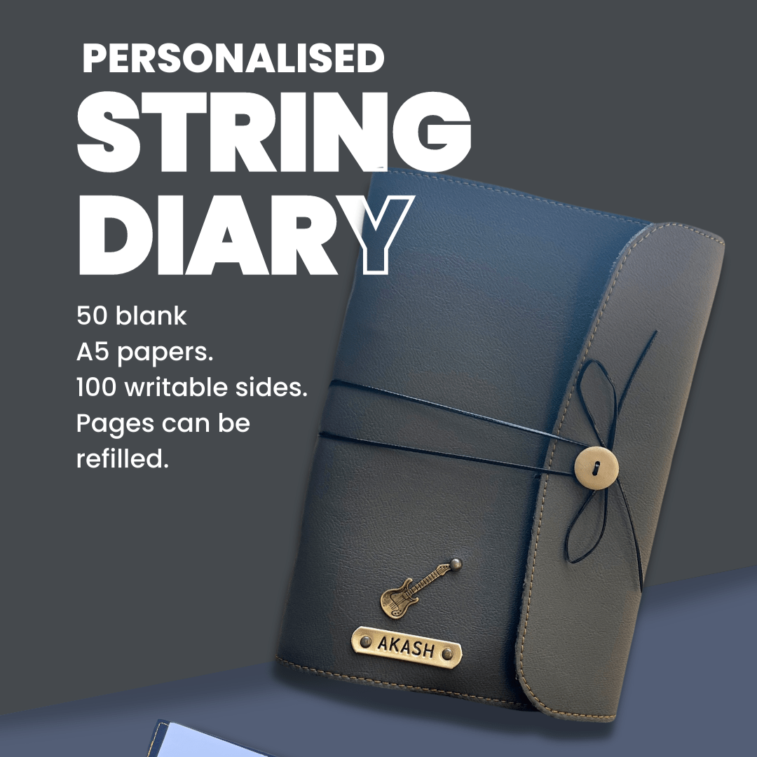 Personalised Diary With String Lock - SD - The Gifting Era