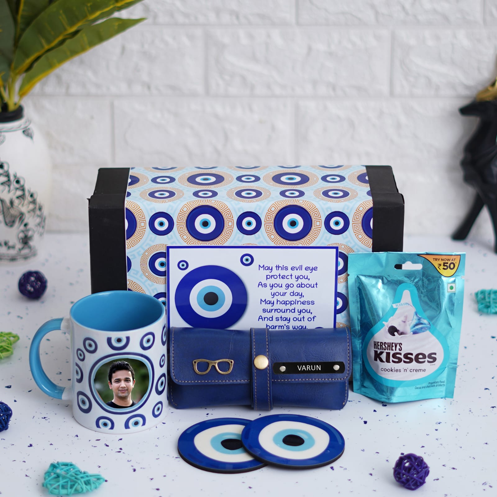 Personalised Evil Eye Valentines Gift Hamper - The Gifting Era