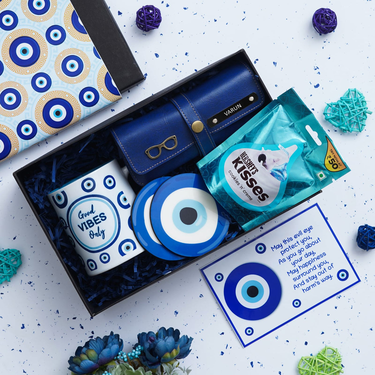 Personalised Evil Eye Valentines Gift Hamper - The Gifting Era