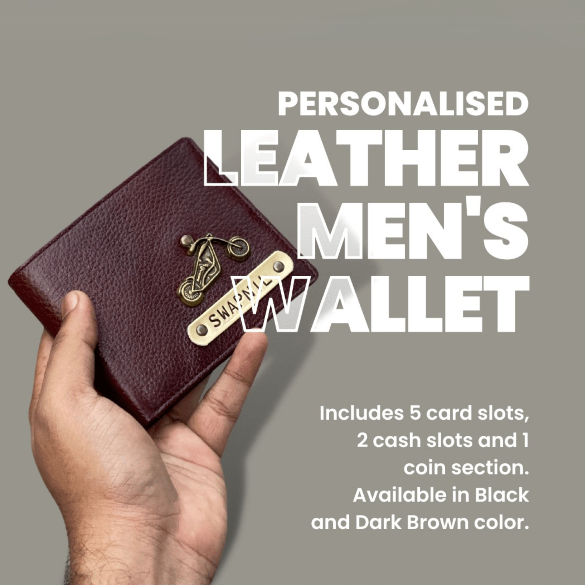 Personalised Genuine Leather Men's Wallet - LEMW - The Gifting Era