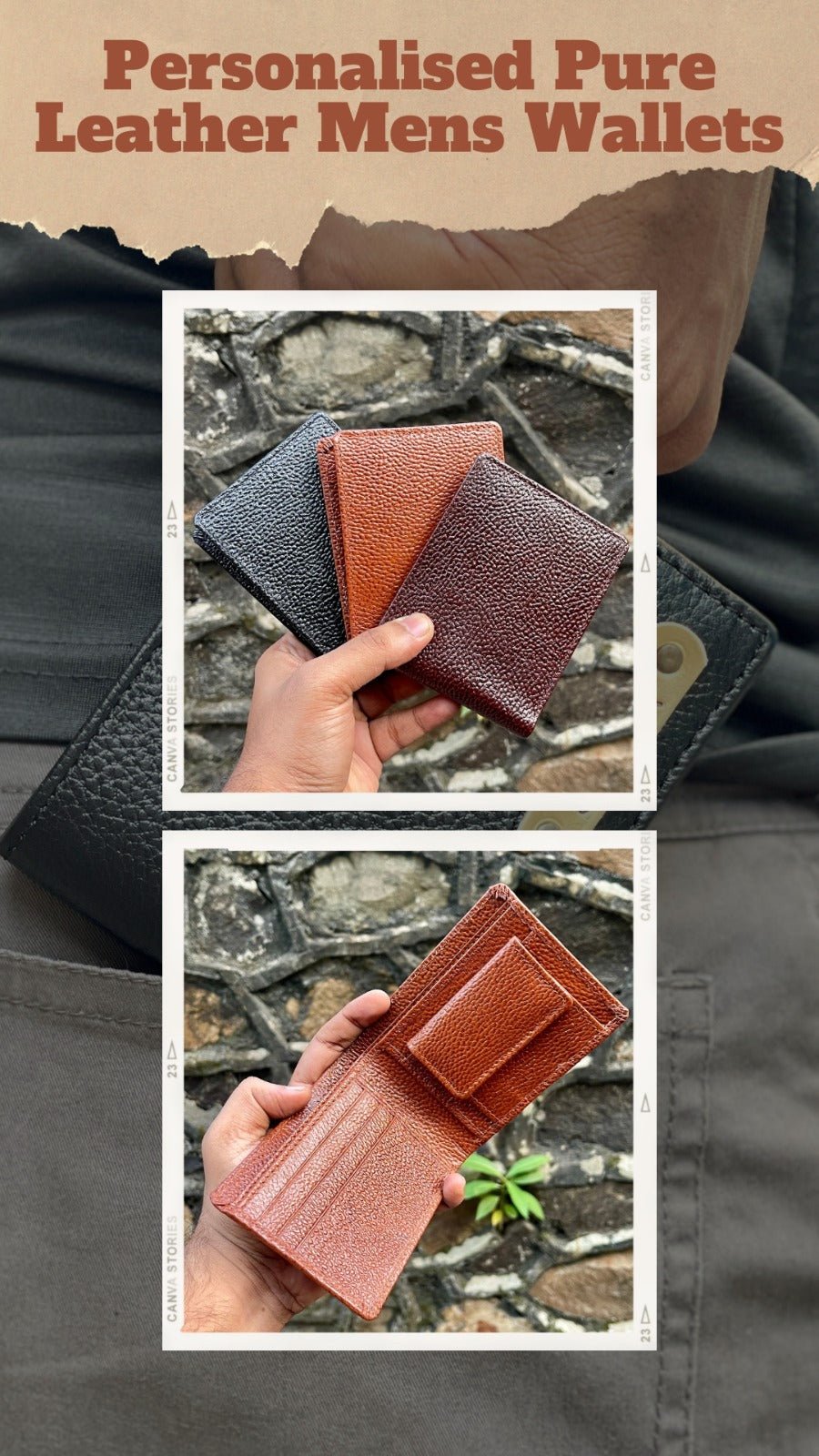 Personalised Genuine Leather Men's Wallet - LEMW - The Gifting Era