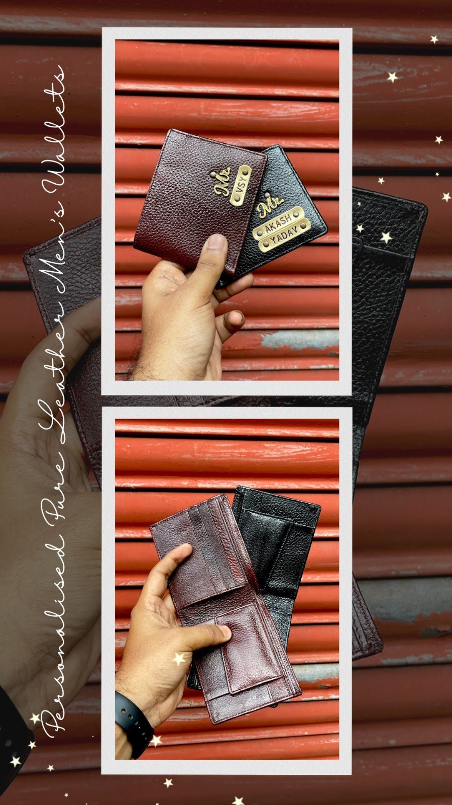Personalised Genuine Leather Men's Wallet - LEMW - The Gifting Era