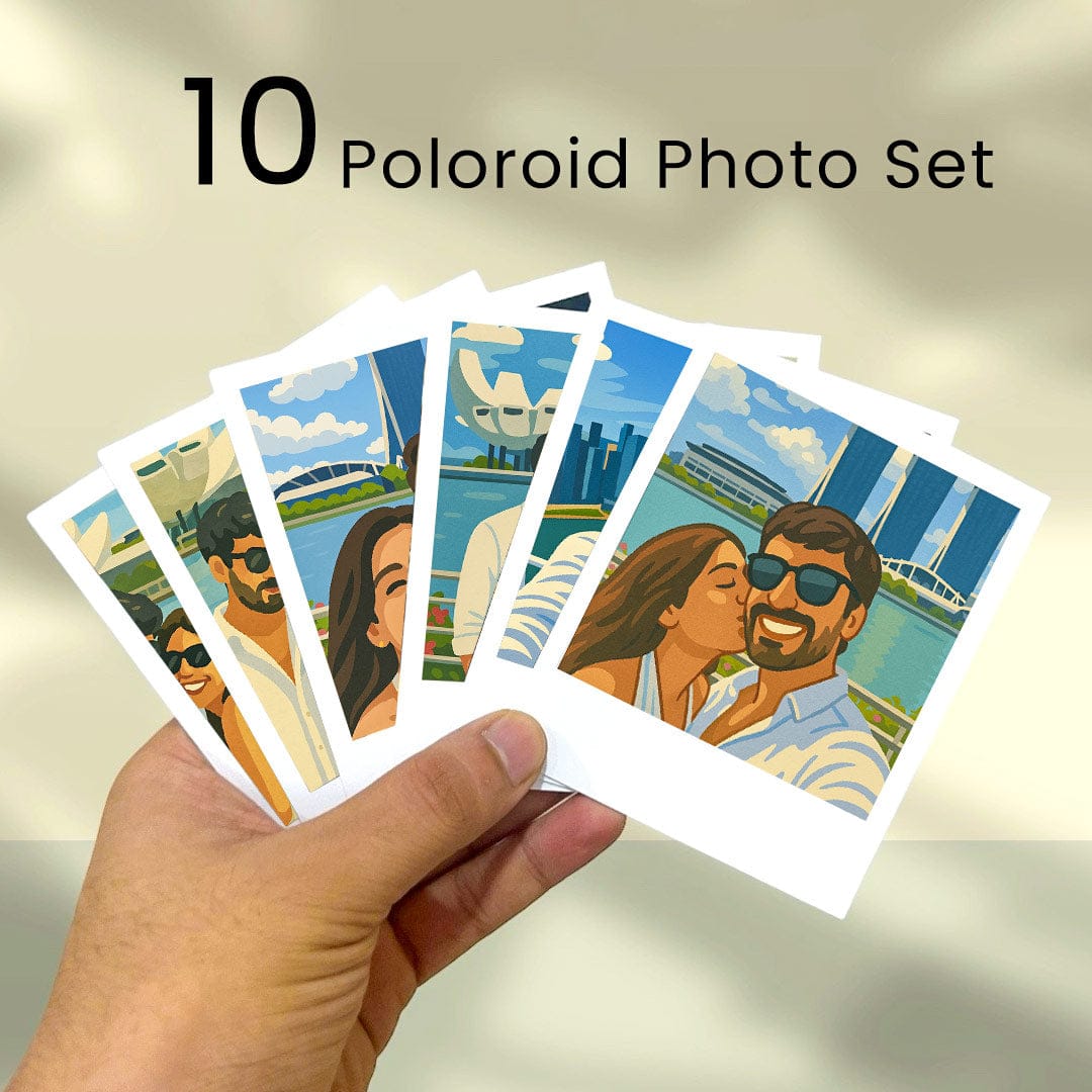 Personalised Ghibli Polaroid Photo with Hanging Clips (Set of 10) - The Gifting Era