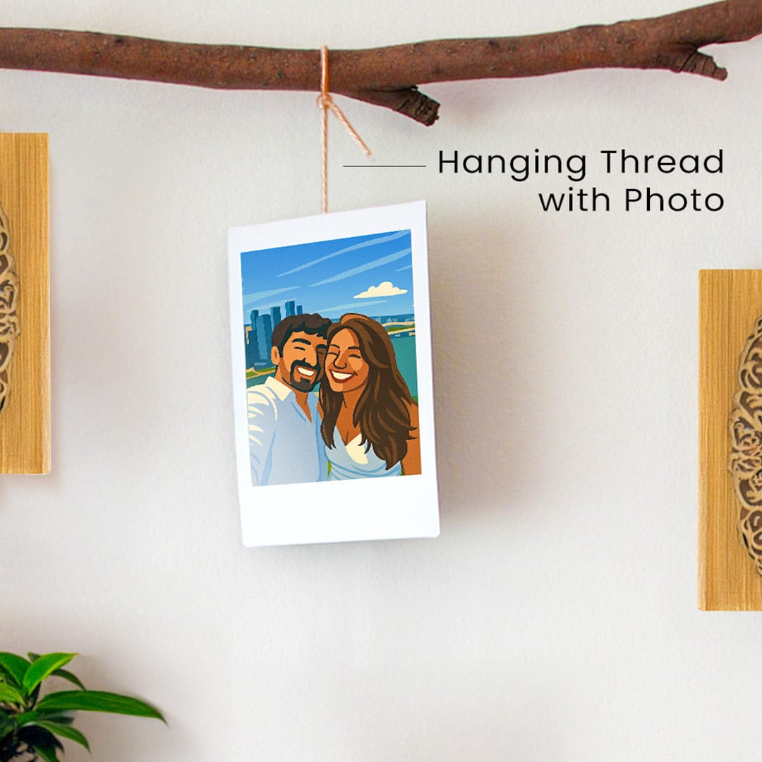 Personalised Ghibli Polaroid Photo with Hanging Clips (Set of 10) - The Gifting Era