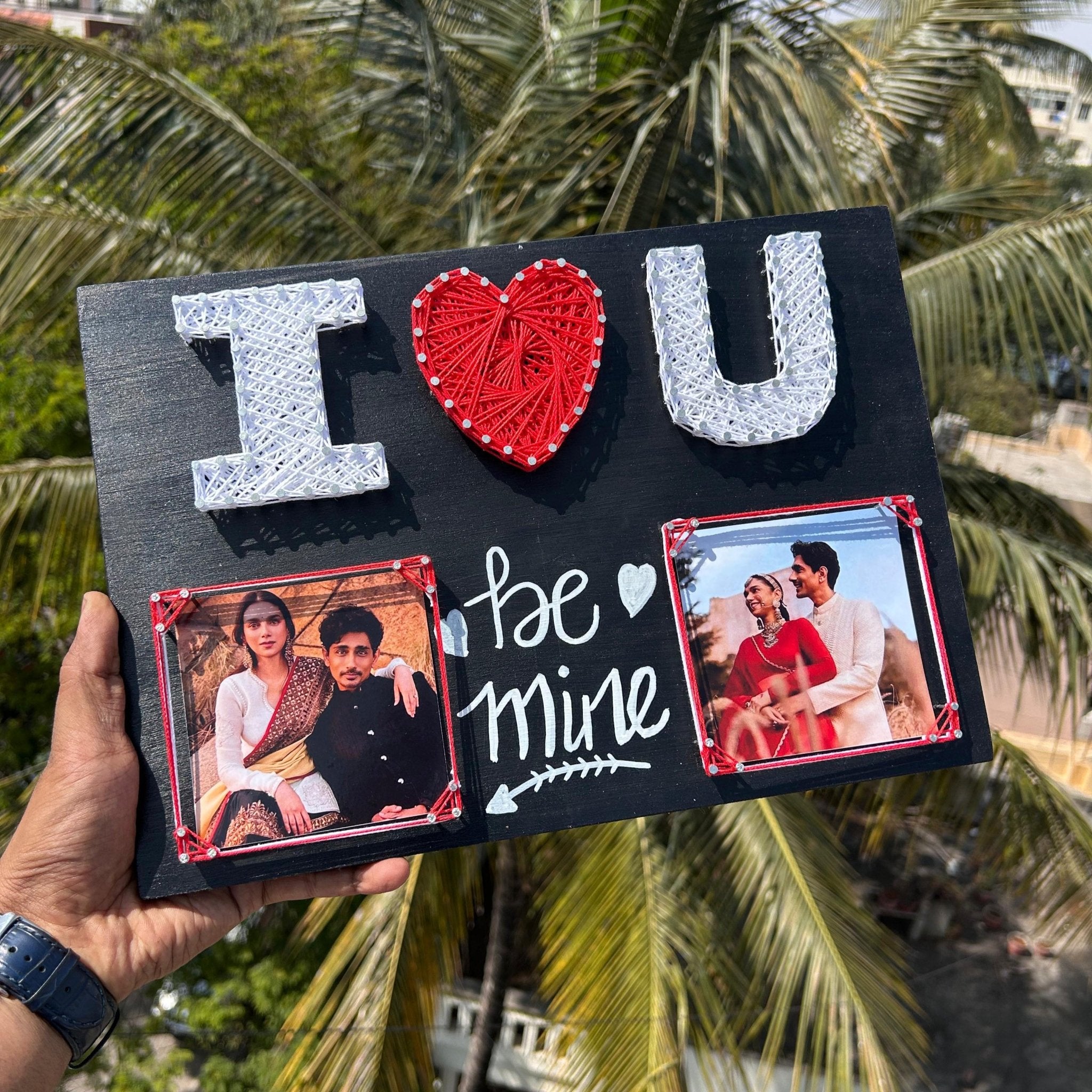 Personalised I ❤ U String Art frame Valentines Gift - The Gifting Era