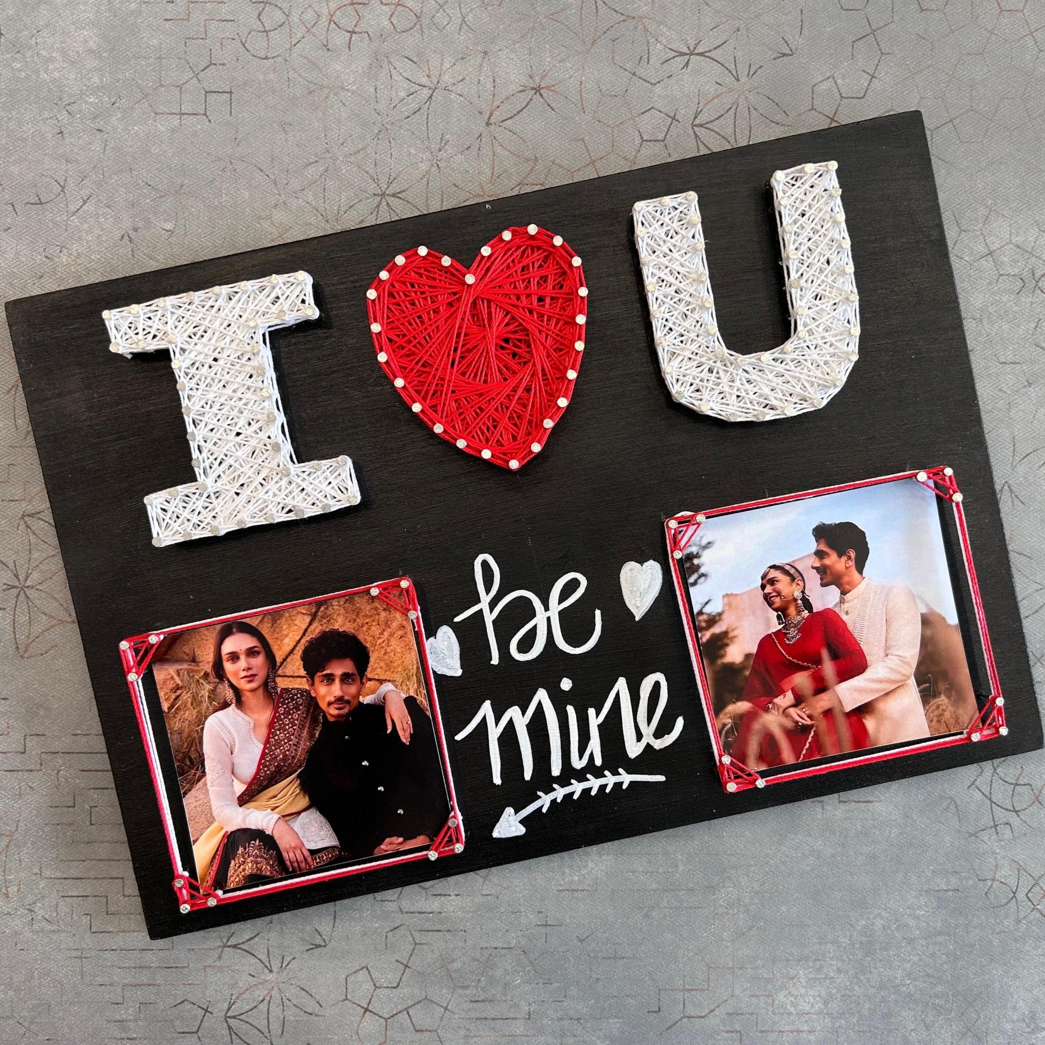 Personalised I ❤ U String Art frame Valentines Gift - The Gifting Era