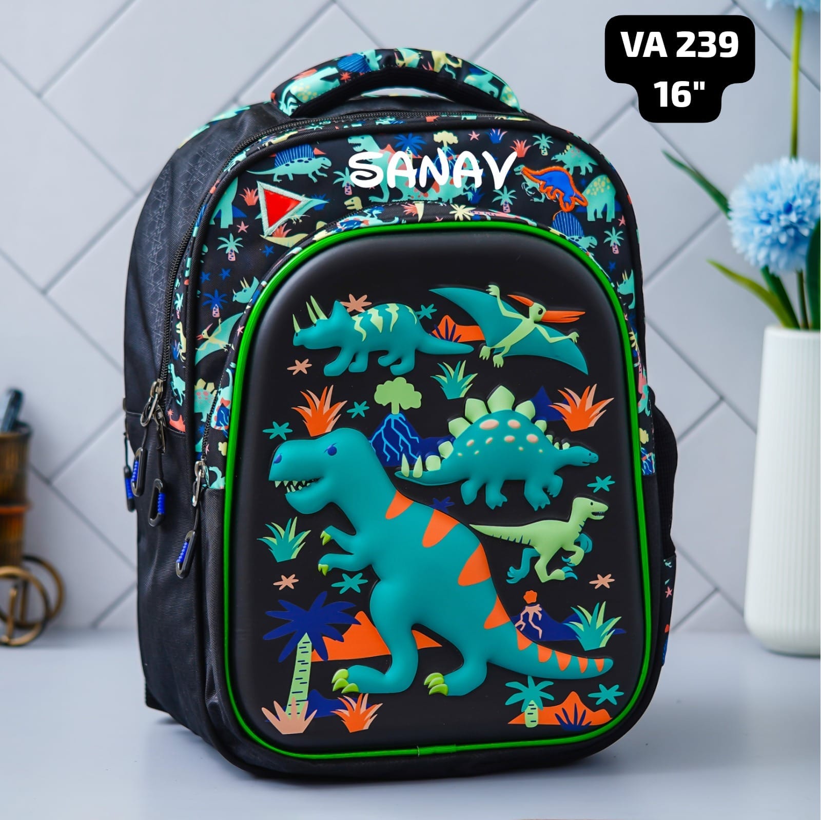 Personalised Kids Dinosaur Theme Premium School Bag Hamper (VA239 - VA241) - The Gifting Era