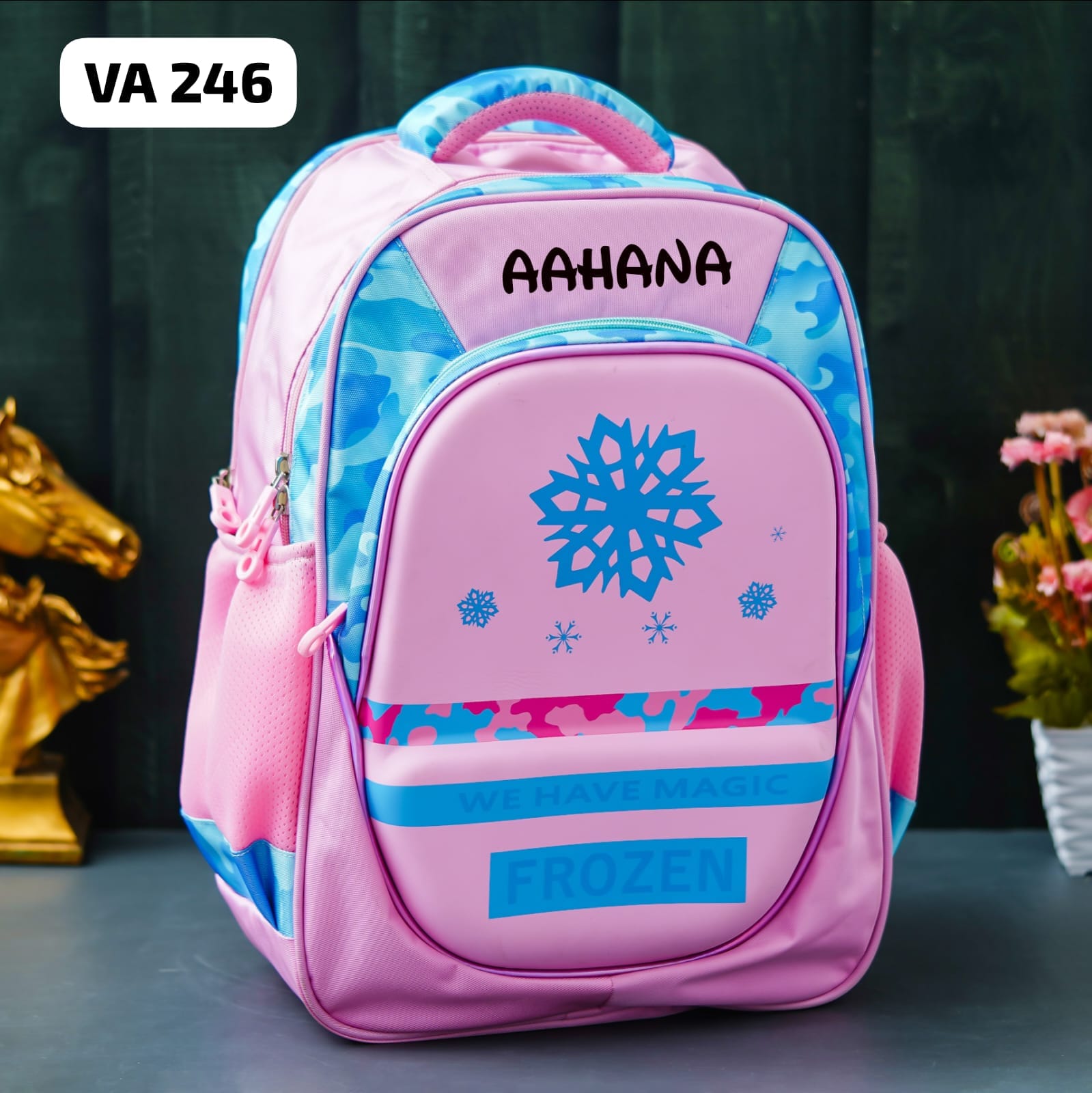 Personalised Kids Frozen Theme Premium School Bag Hamper (VA246) - The Gifting Era
