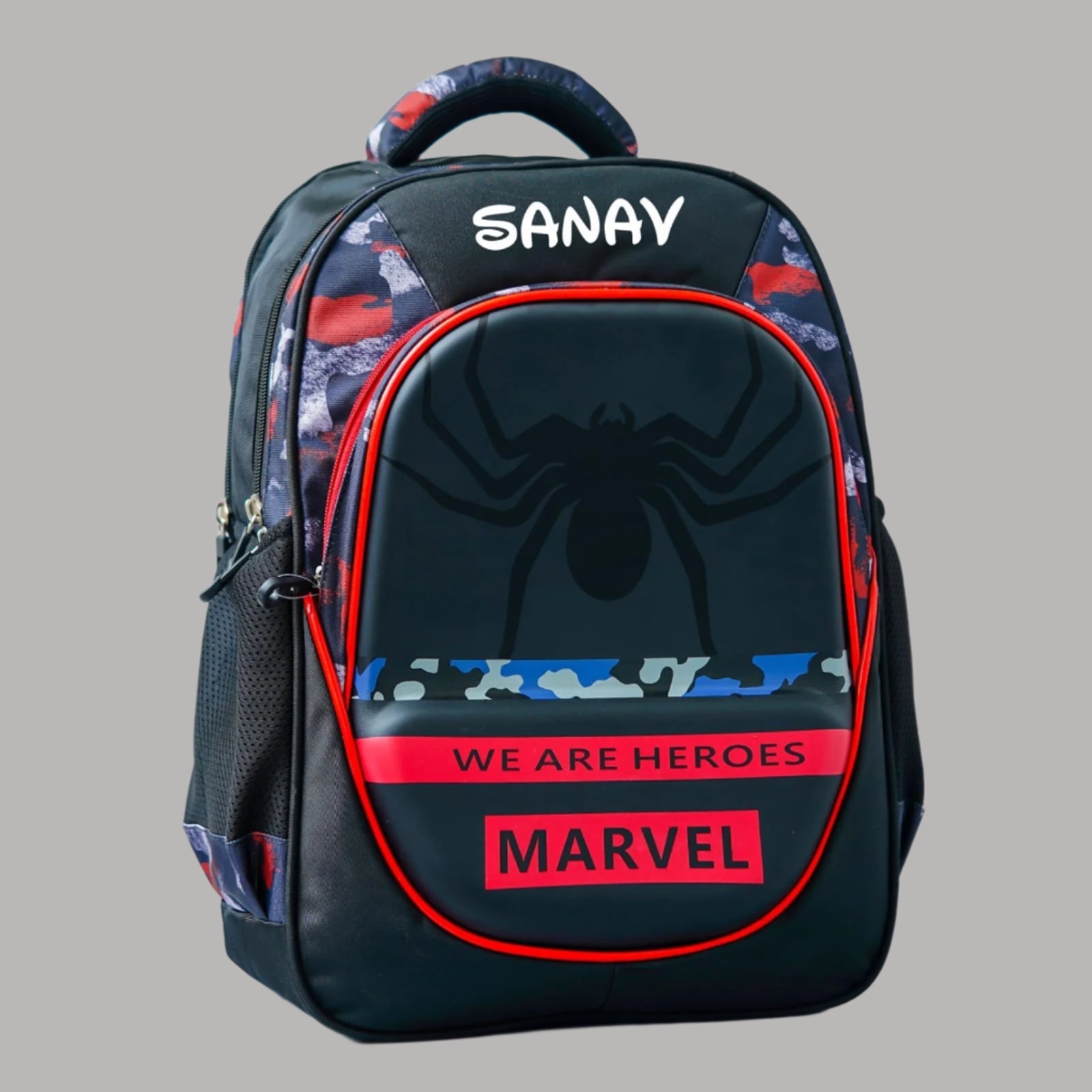 Personalised Kids Spider Man Theme Premium School Bag Hamper (VA251) - The Gifting Era