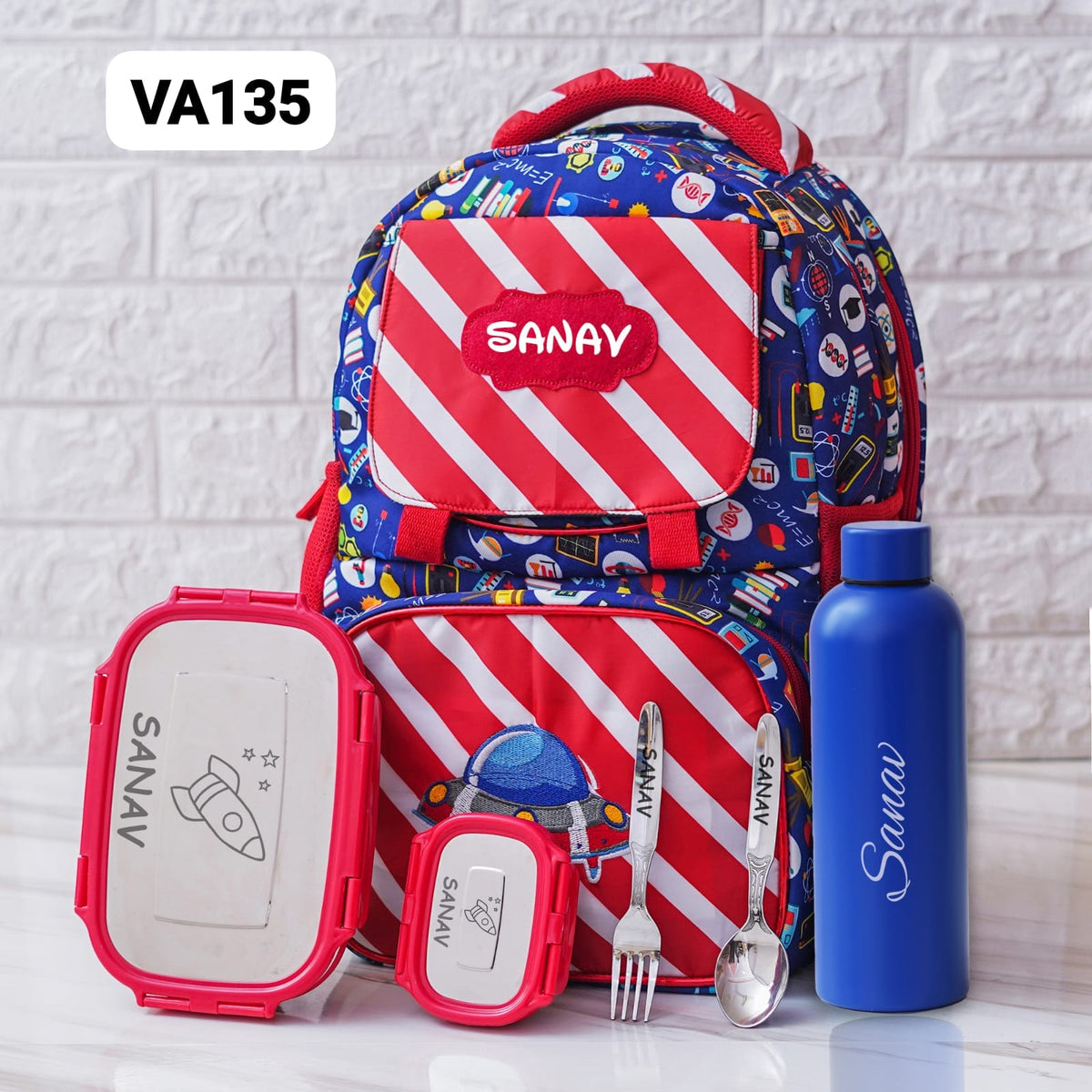 Personalised Kids Theme Classic Premium School Bag Hamper (VA132 - VA138) - The Gifting Era