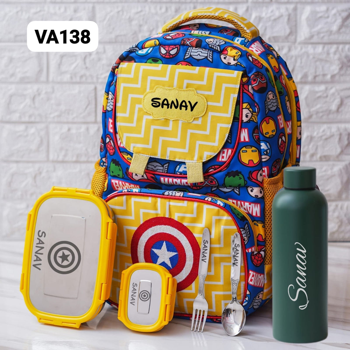Personalised Kids Theme Classic Premium School Bag Hamper (VA132 - VA138) - The Gifting Era