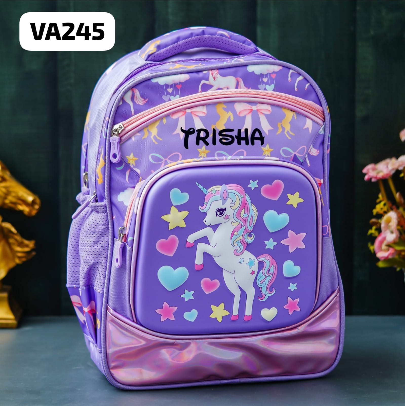 Personalised Kids Unicorn Theme Premium School Bag Hamper (VA245) - The Gifting Era