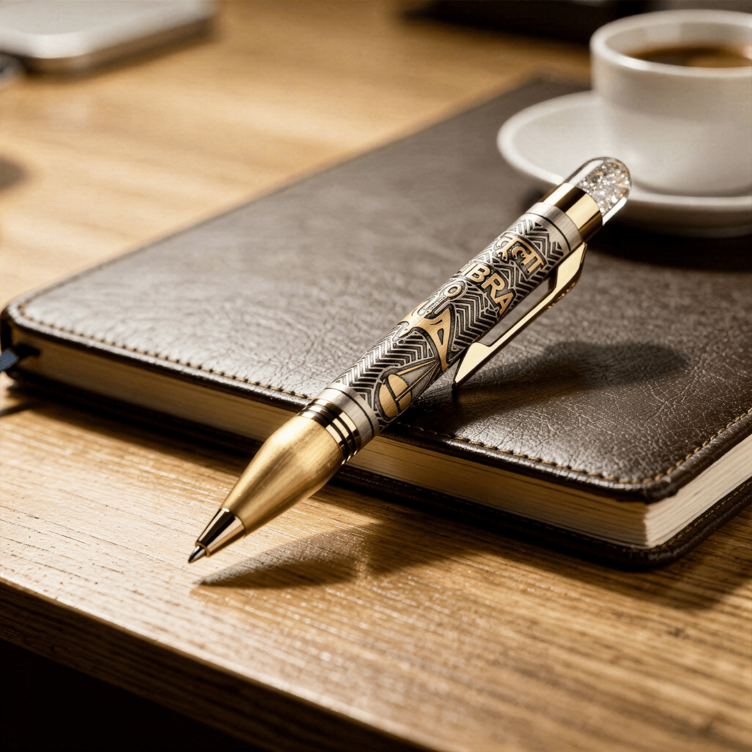 Personalised LIbra / तुला Zodiac Engraved Premium Metal Twist Ball Pen with Crystal Top - The Gifting Era
