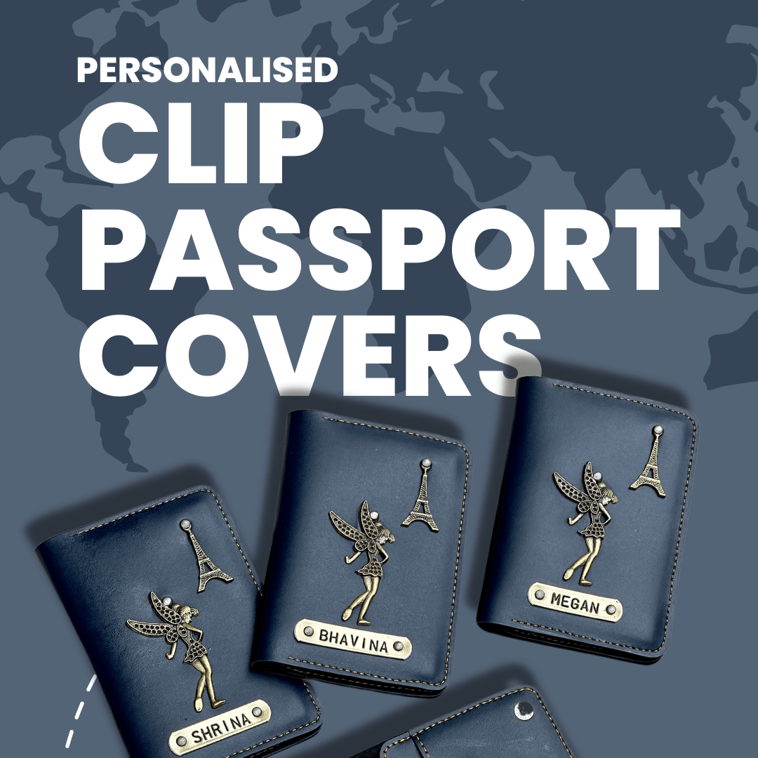 Personalised Passport Cover With Clip - CPPC - The Gifting Era