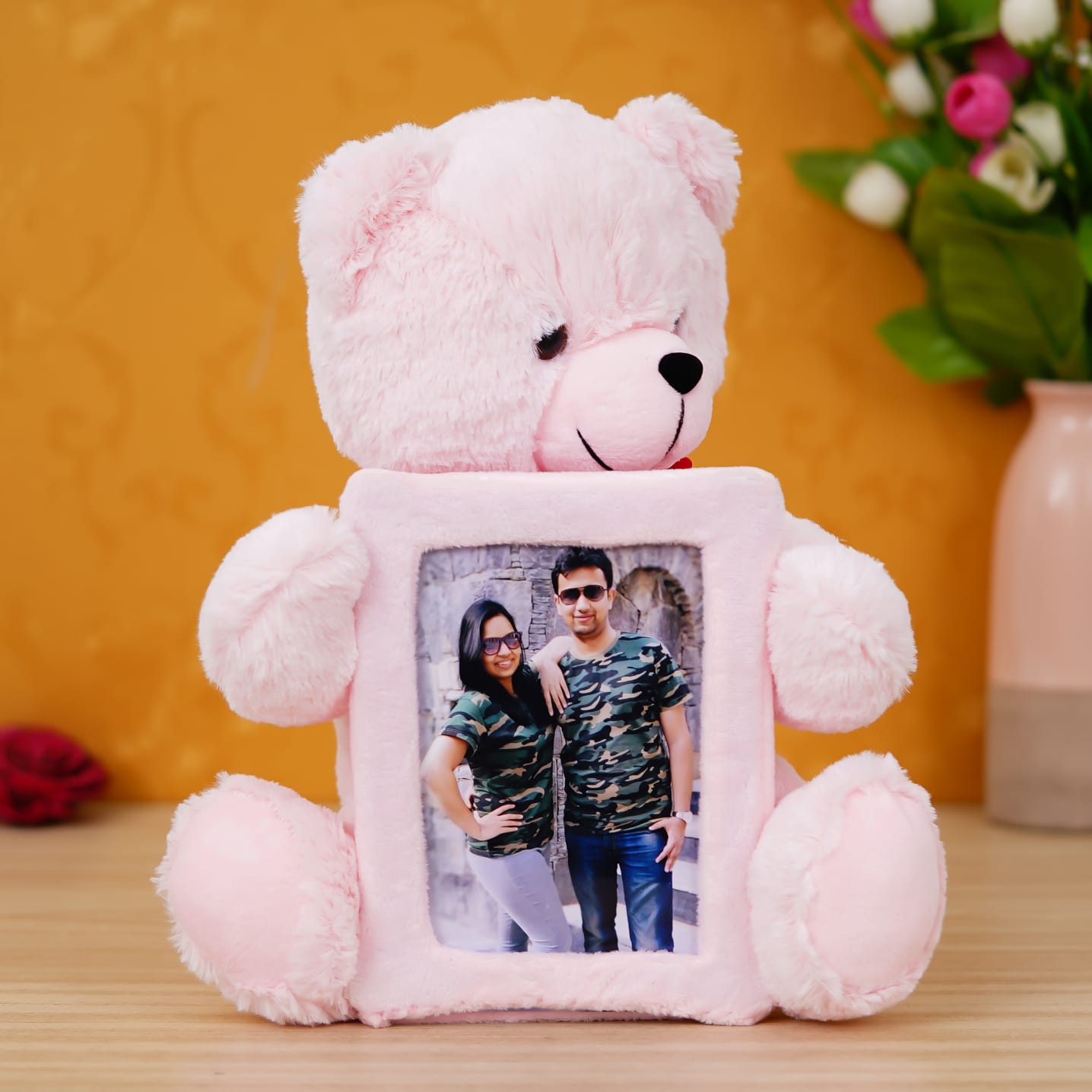 Personalised Photo frame Teddy Valentines Gift Hamper - The Gifting Era