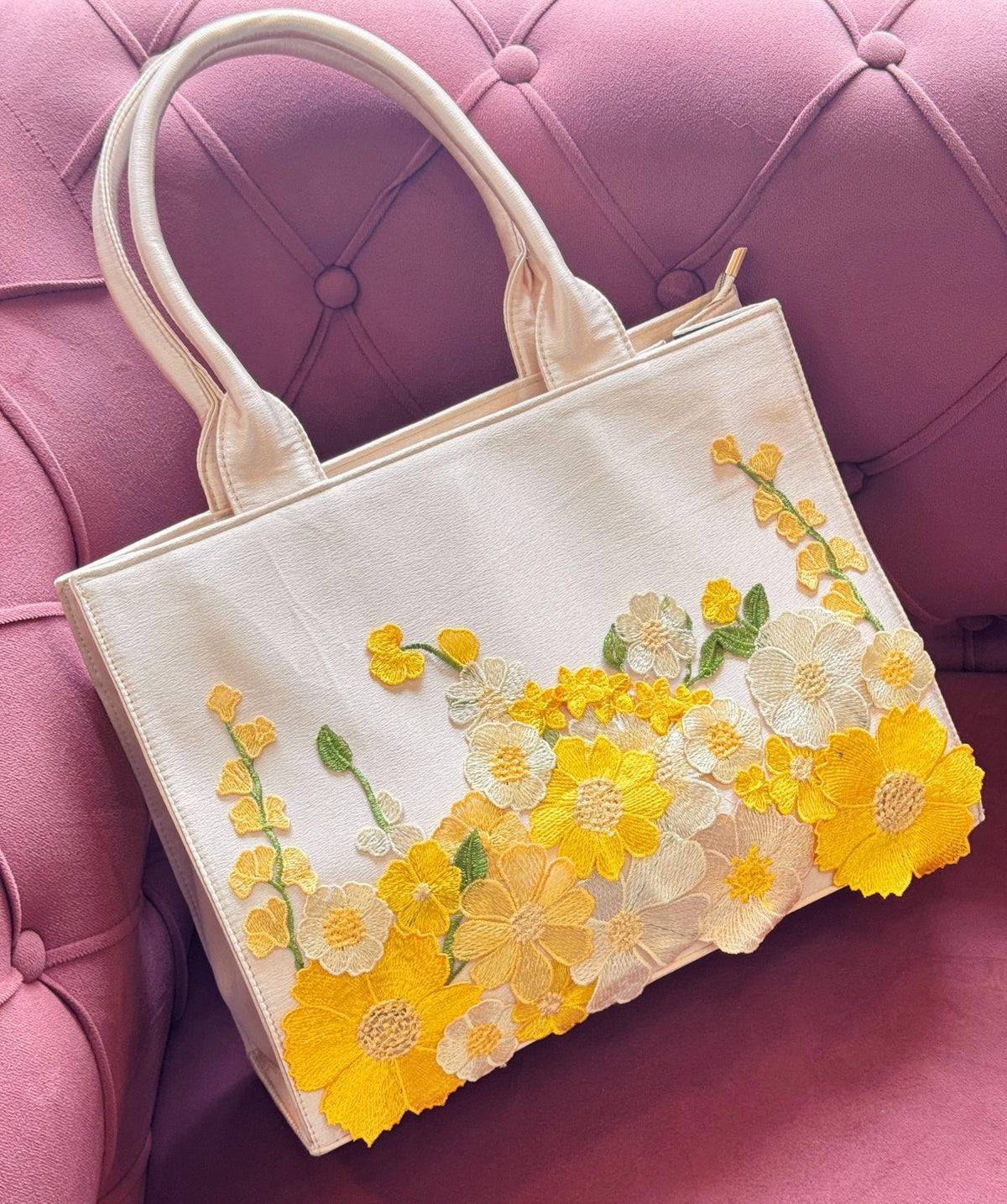 Personalised Premium Handcrafted Bloom Floral Satin Hand Bag - Limited Edition - The Gifting Era