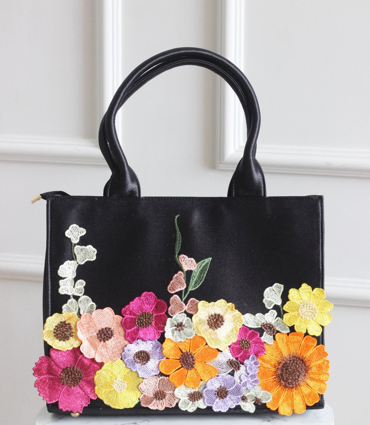 Personalised Premium Handcrafted Bloom Floral Satin Hand Bag - Limited Edition - The Gifting Era