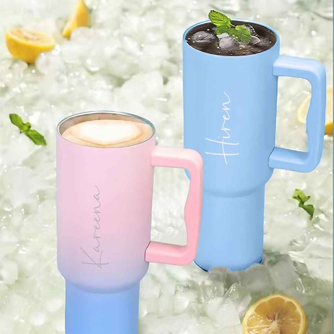 Personalised Quencher Stanley 1200 ML Double Wall Vacuum Tumbler With Straw & Straw Cleaner - The Gifting Era