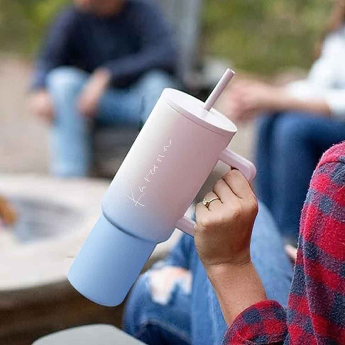 Personalised Quencher Stanley 1200 ML Double Wall Vacuum Tumbler With Straw & Straw Cleaner - The Gifting Era