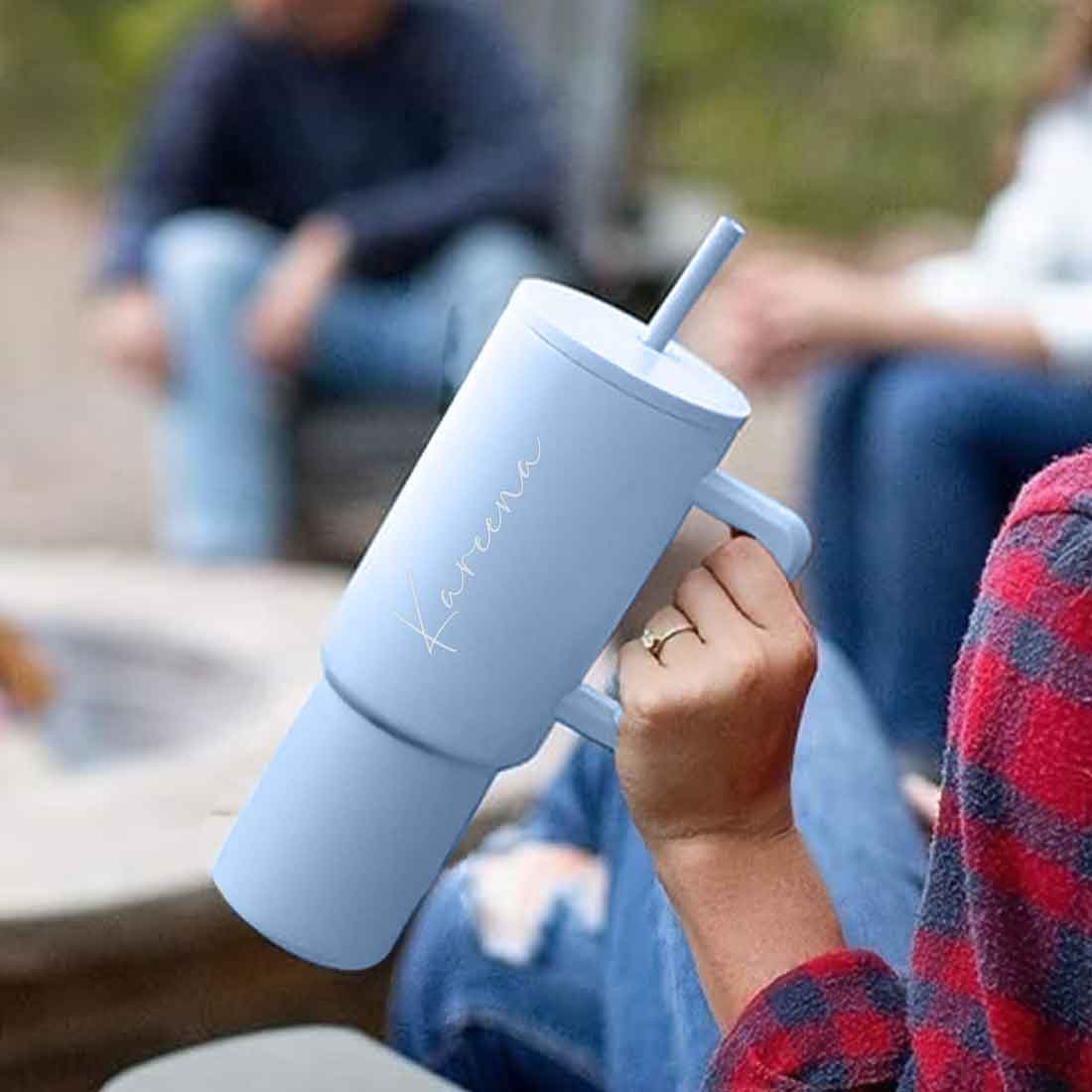Personalised Quencher Stanley 1200 ML Double Wall Vacuum Tumbler With Straw & Straw Cleaner - The Gifting Era