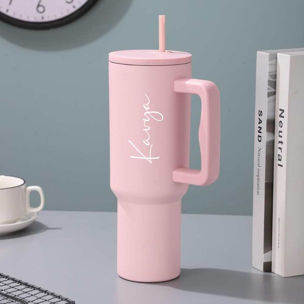 Personalised Quencher Stanley 1200 ML Double Wall Vacuum Tumbler With Straw & Straw Cleaner - The Gifting Era