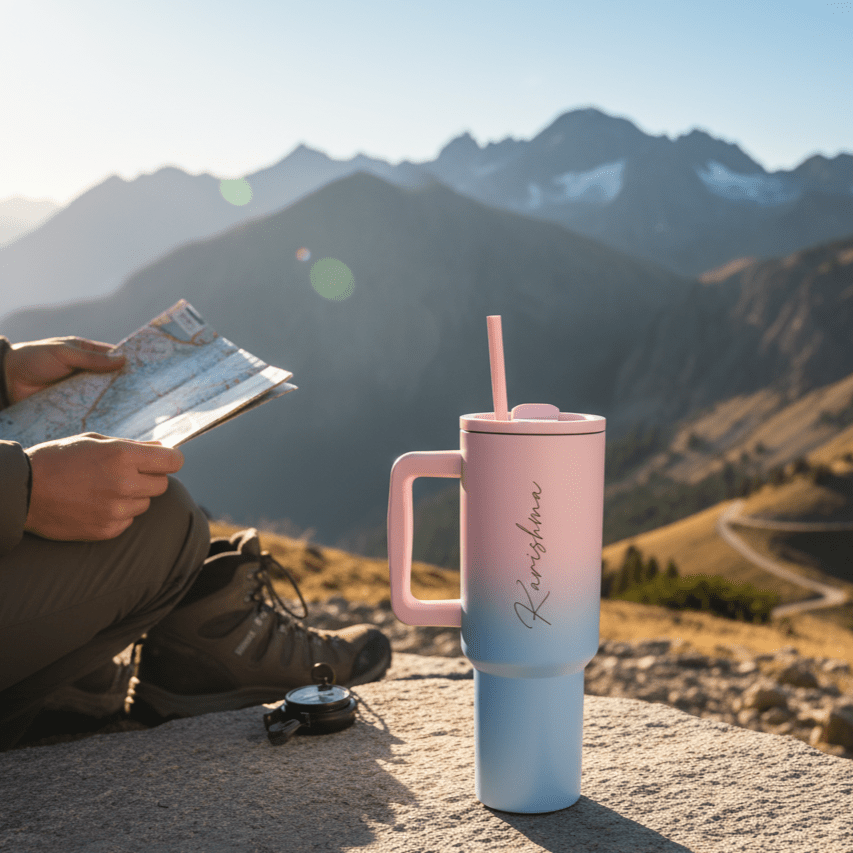 Personalised Quencher Stanley 1200 ML Double Wall Vacuum Tumbler With Straw & Straw Cleaner - The Gifting Era