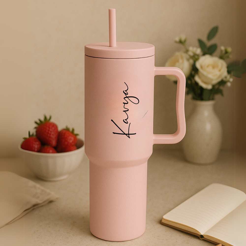 Personalised Quencher Stanley 1200 ML Double Wall Vacuum Tumbler With Straw & Straw Cleaner - The Gifting Era