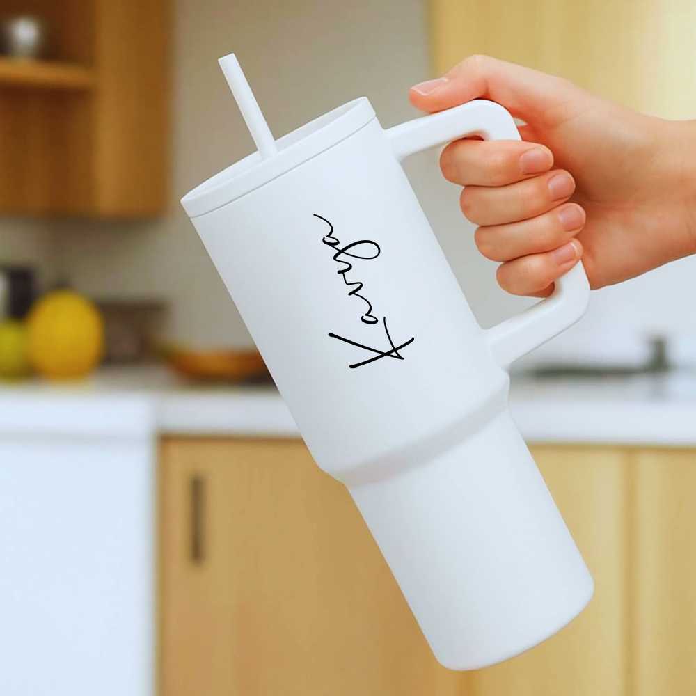 Personalised Quencher Stanley 1200 ML Double Wall Vacuum Tumbler With Straw & Straw Cleaner - The Gifting Era