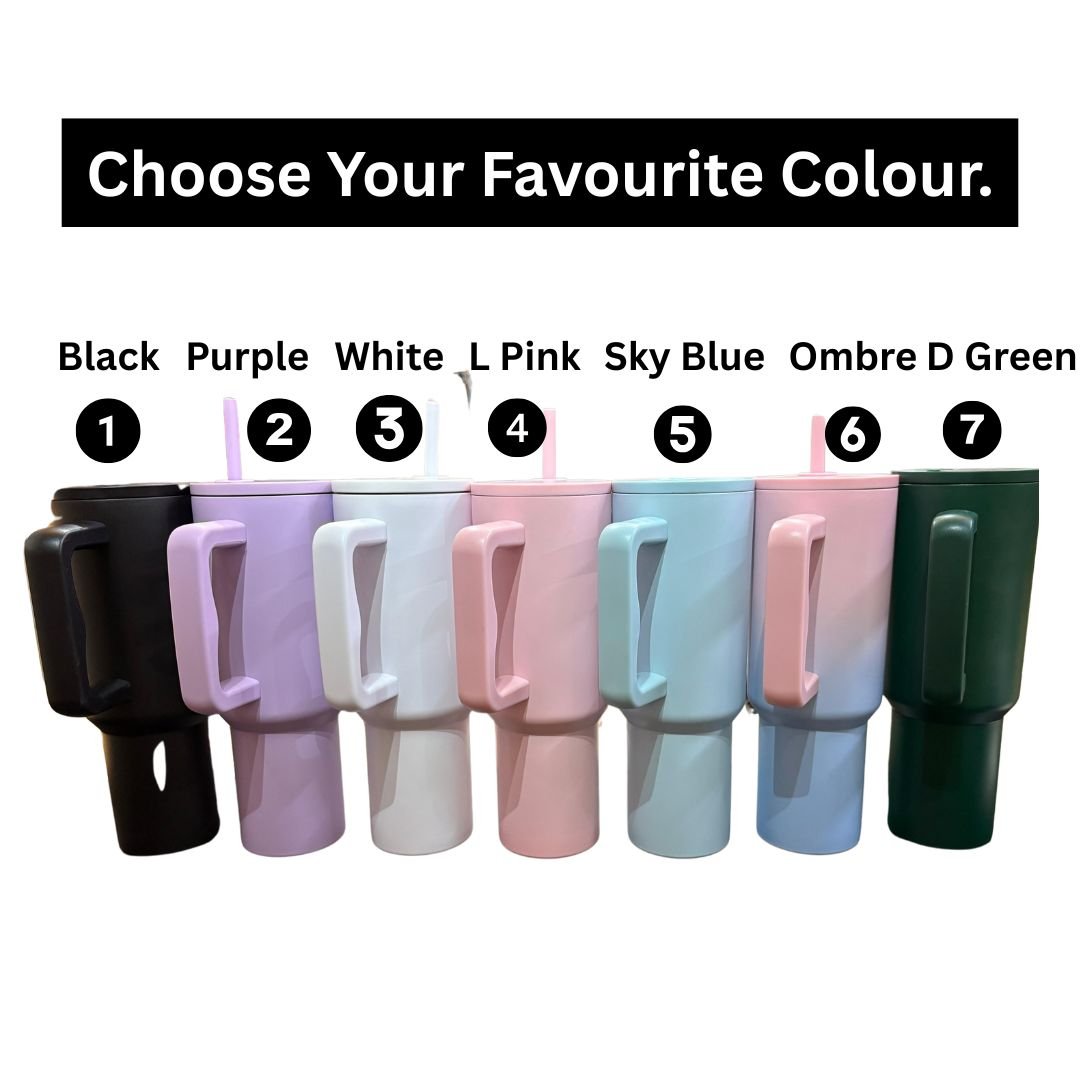 Personalised Quencher Stanley 1200 ML Double Wall Vacuum Tumbler With Straw & Straw Cleaner - The Gifting Era