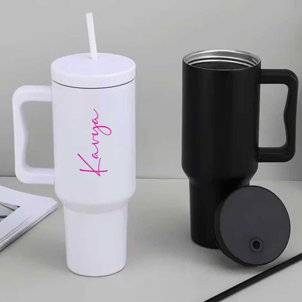 Personalised Quencher Stanley 1200 ML Double Wall Vacuum Tumbler With Straw & Straw Cleaner - The Gifting Era