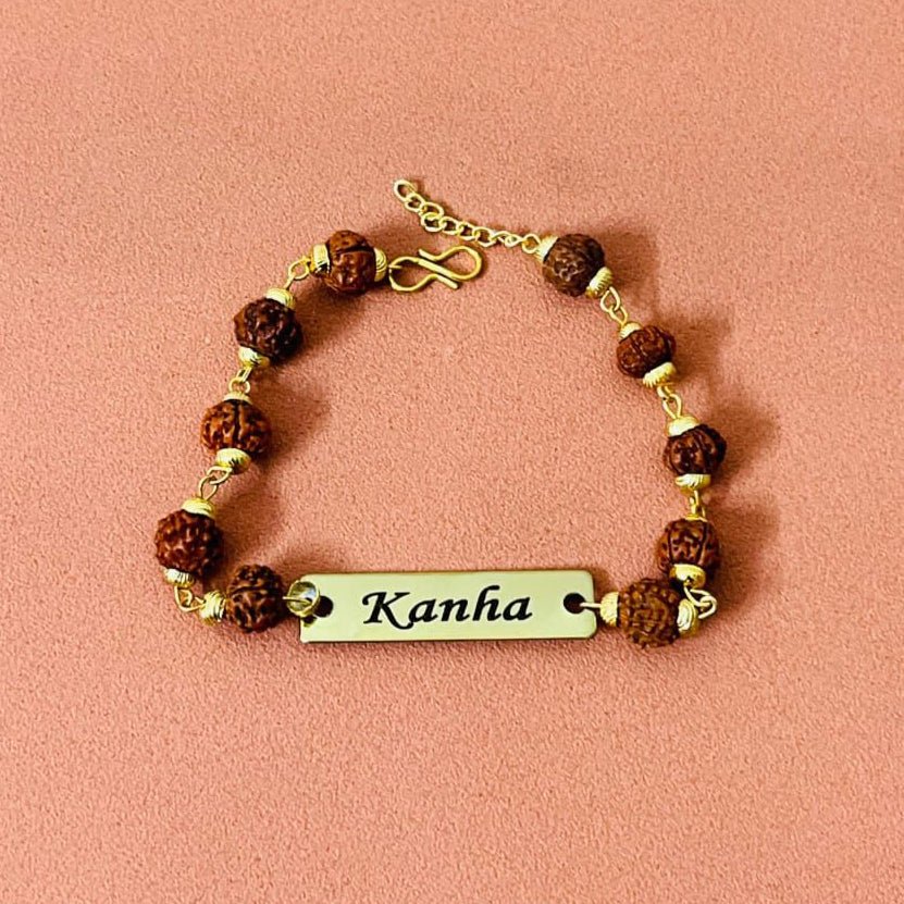 Personalised Rudraksh Rakhi 1.0 - Raksha Bandhan Special - The Gifting Era