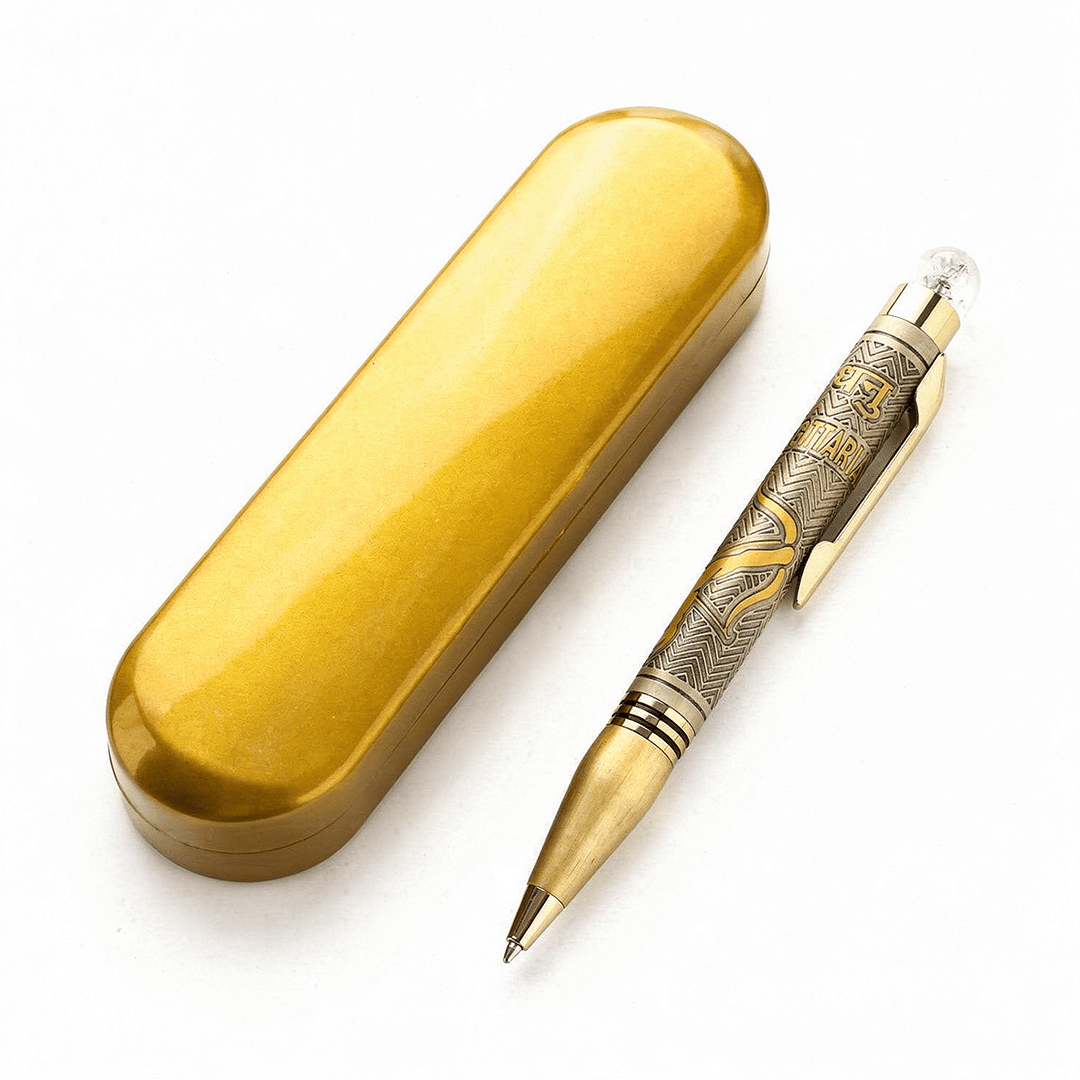 Personalised Sagittarius / धनु Zodiac Engraved Premium Metal Twist Ball Pen with Crystal Top - The Gifting Era