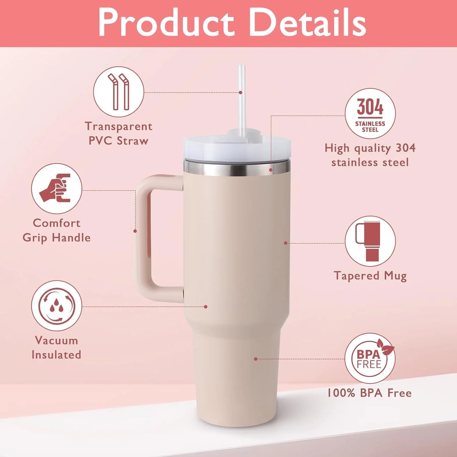 Personalised Stanley 1200 ML Vacuum Insulated Tumbler With Straw - The Gifting Era