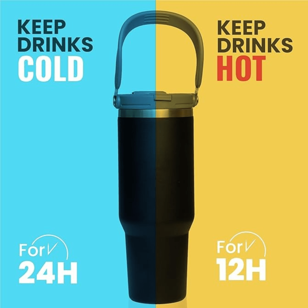Personalised Stanley Vacuum Sipper Tumbler with Handle - 900 ML - The Gifting Era