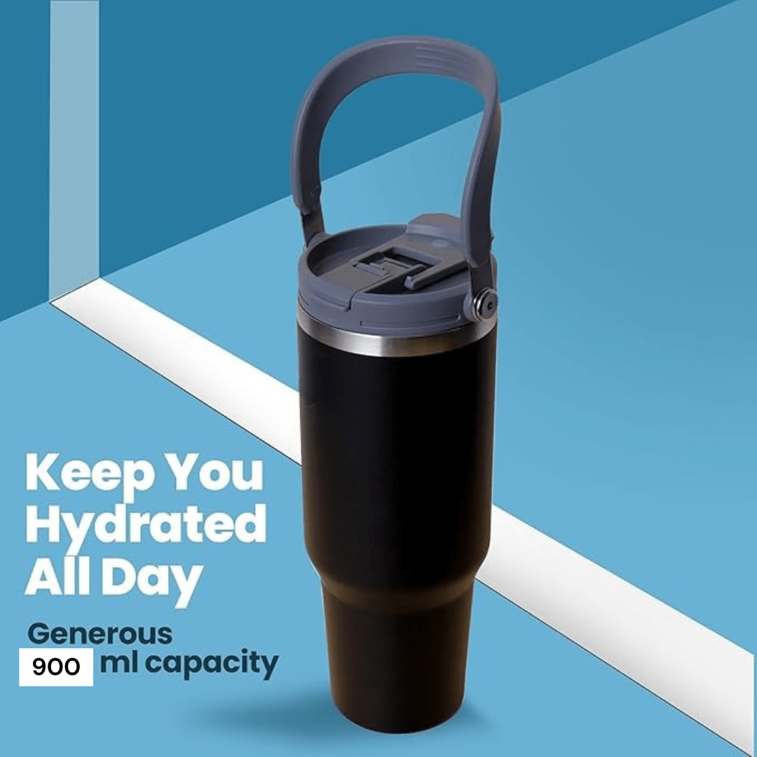 Personalised Stanley Vacuum Sipper Tumbler with Handle - 900 ML - The Gifting Era