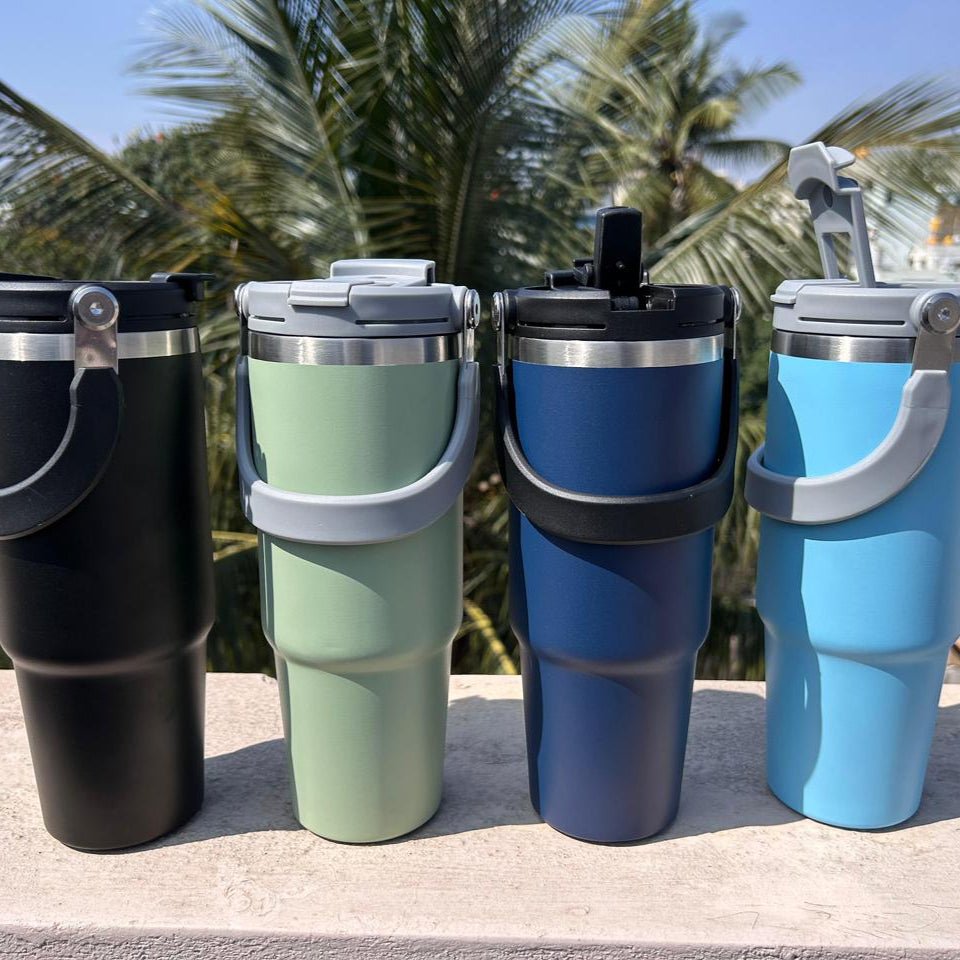 Personalised Stanley Vacuum Sipper Tumbler with Handle - 900 ML - The Gifting Era