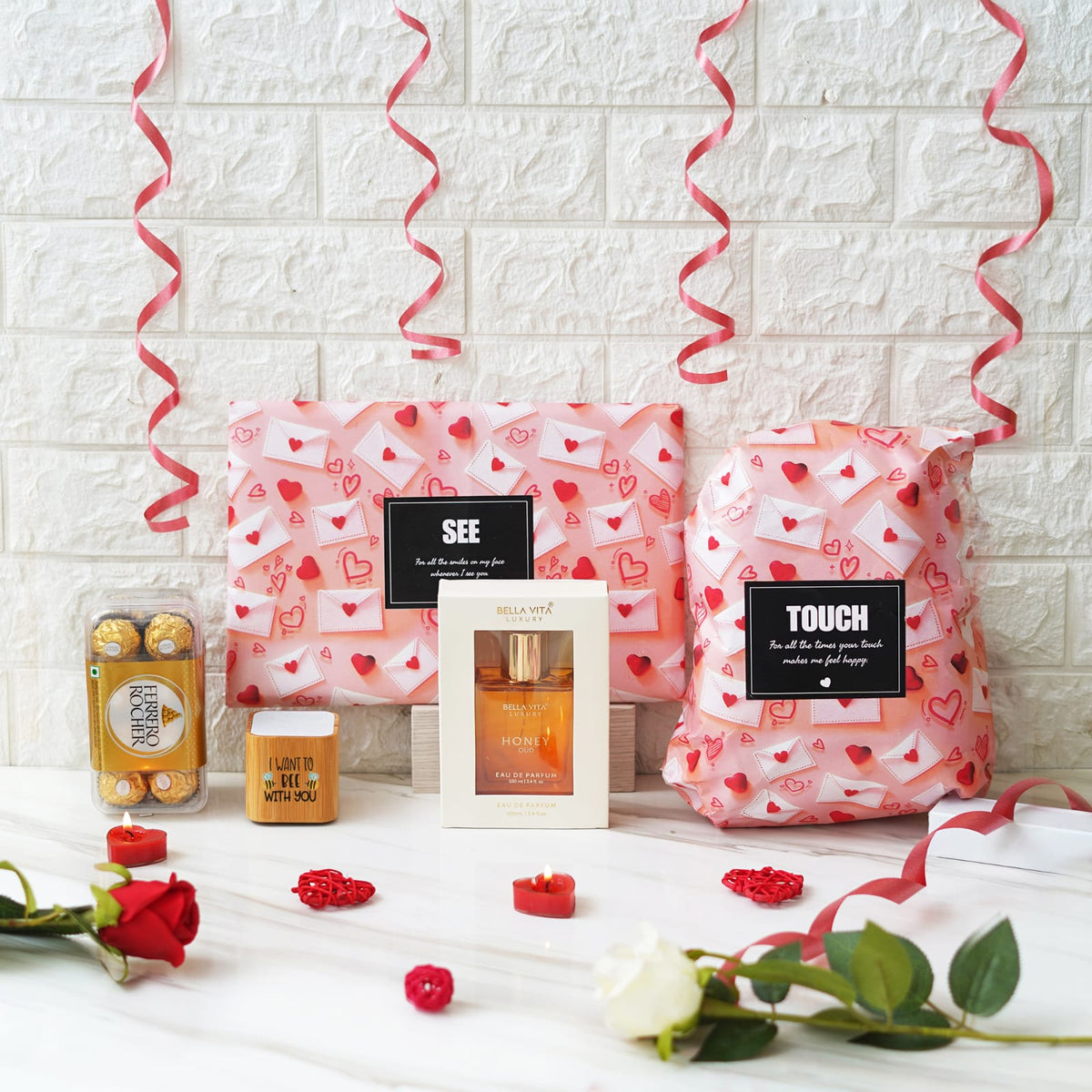Personalised Ultimate 5 Sense Valentines Gift Hamper - The Gifting Era