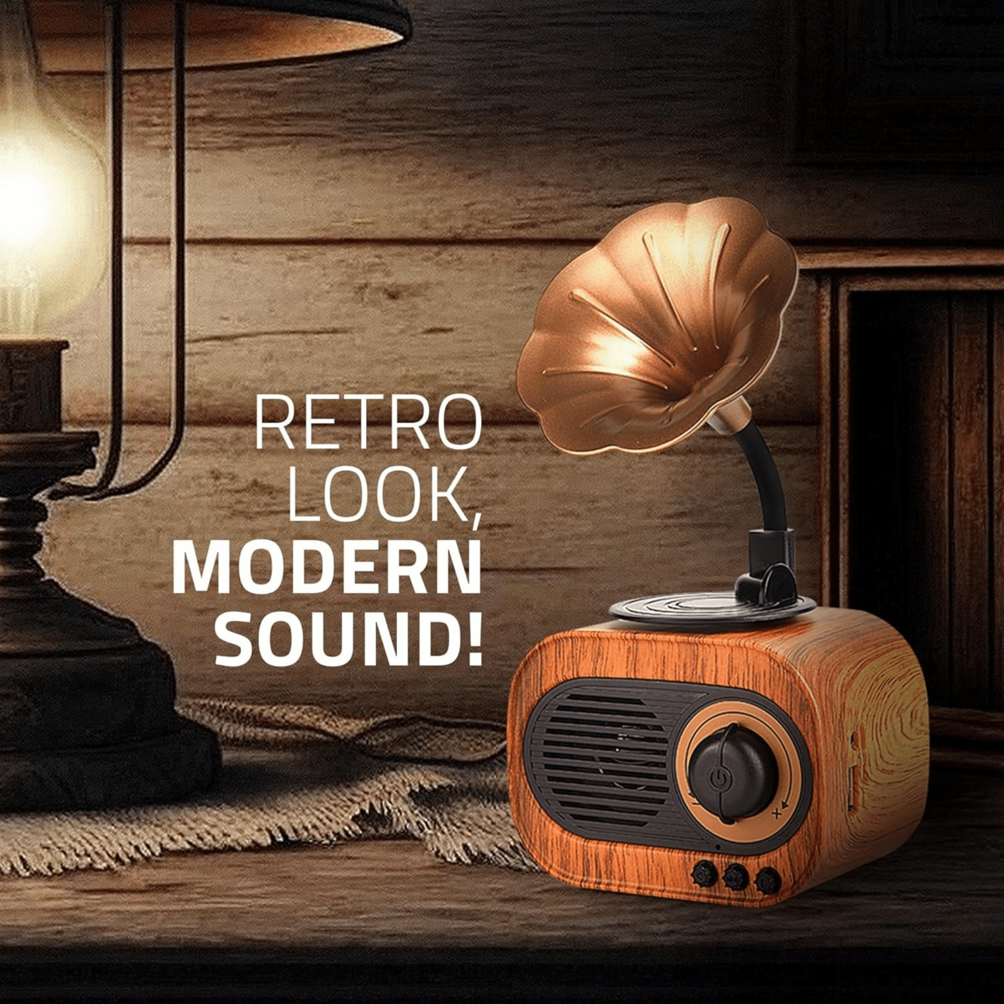 Personalised Vintage Retro Gramophone Antique Bluetooth Speaker - The Gifting Era