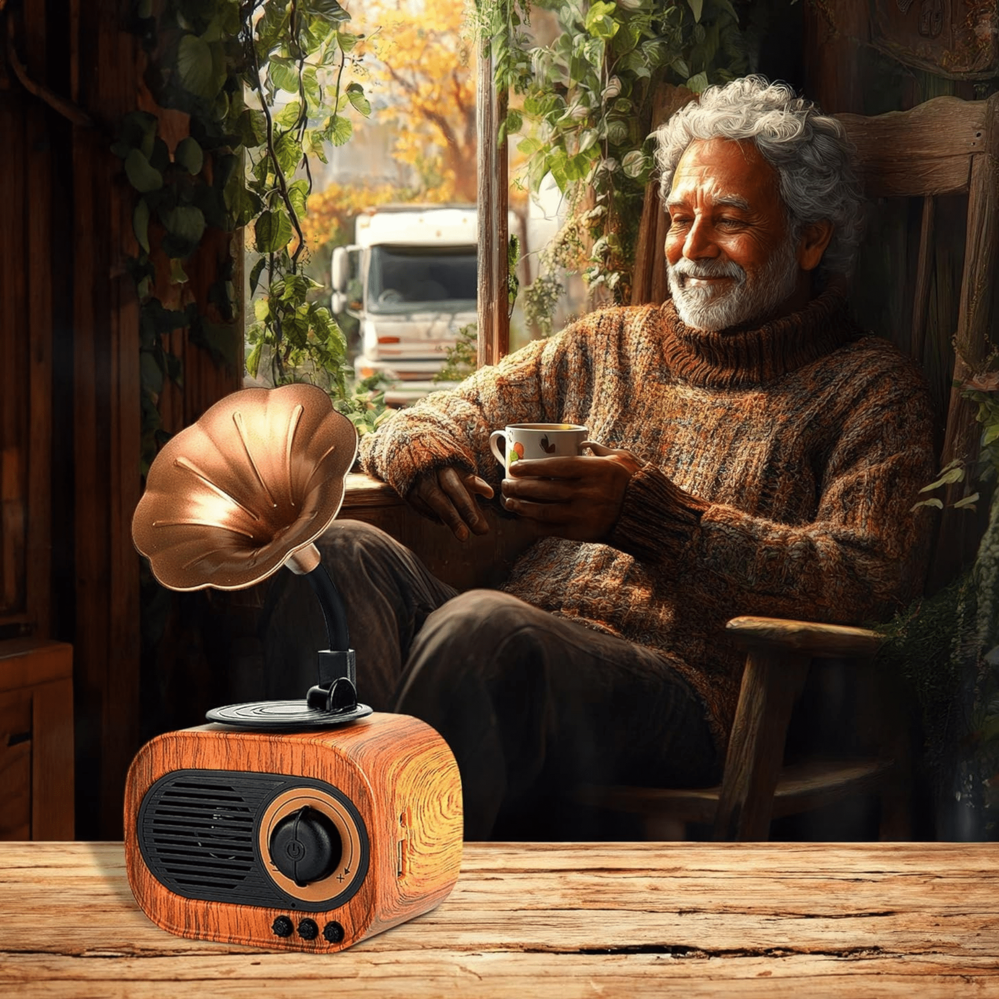 Personalised Vintage Retro Gramophone Antique Bluetooth Speaker - The Gifting Era