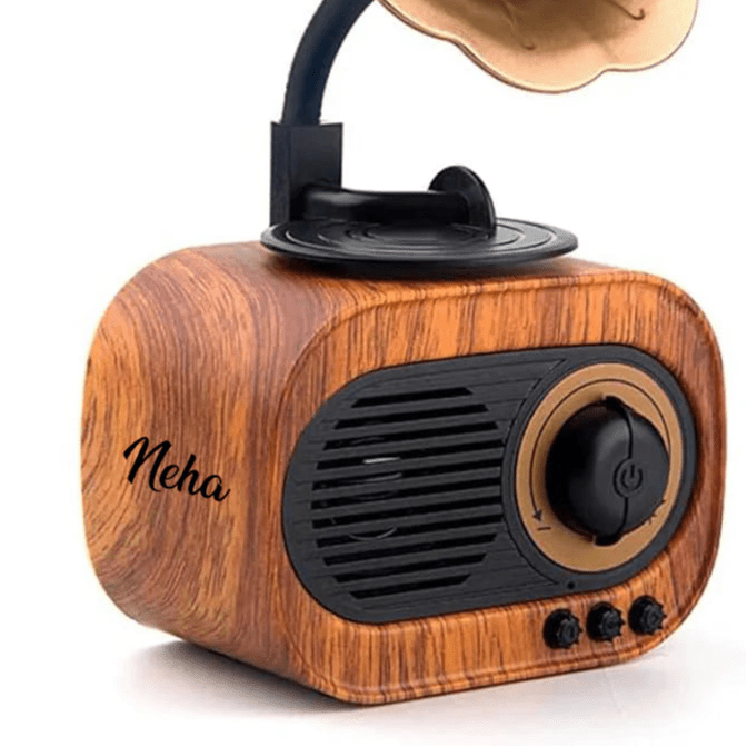 Personalised Vintage Retro Gramophone Antique Bluetooth Speaker - The Gifting Era