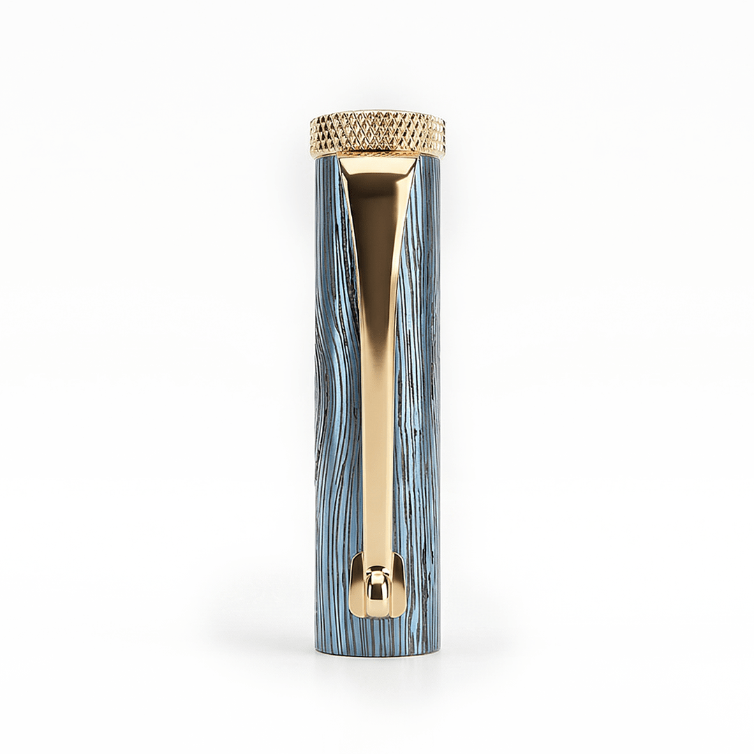 Personalised Woodwright Limited Edition Wooden Textured Metallic Fountain Pen - Set of 4 Fountain Pens - The Gifting Era