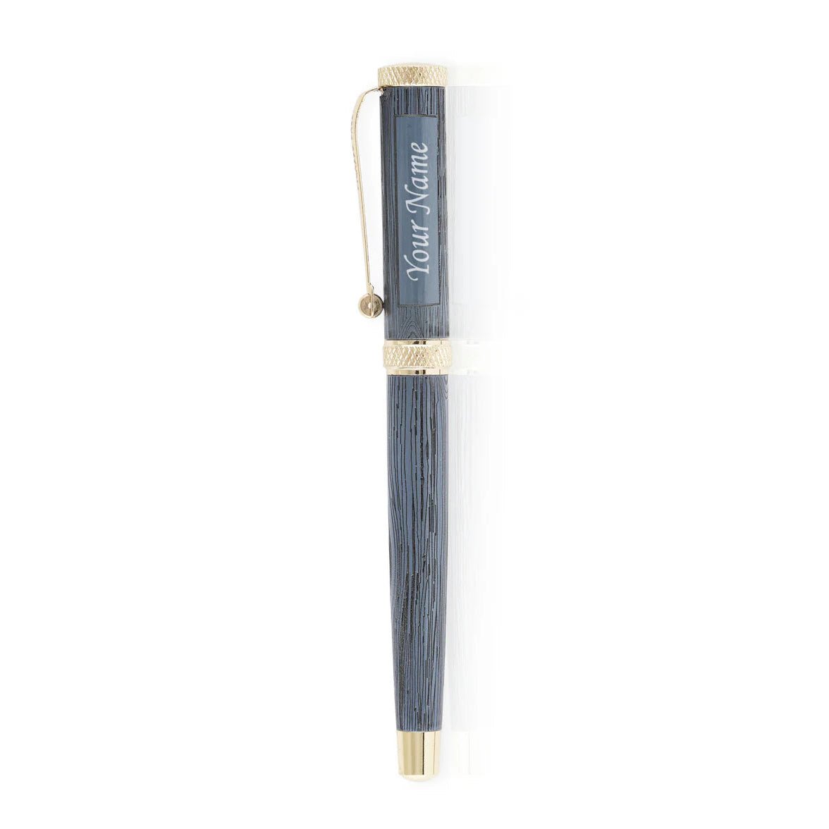 Personalised Woodwright Limited Edition Wooden Textured Metallic Fountain Pen - Set of 4 Fountain Pens - The Gifting Era