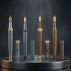 Personalised Woodwright Limited Edition Wooden Textured Metallic Fountain Pen - Set of 4 Fountain Pens - The Gifting Era