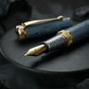 Personalised Woodwright Limited Edition Wooden Textured Metallic Fountain Pen - Set of 4 Fountain Pens - The Gifting Era