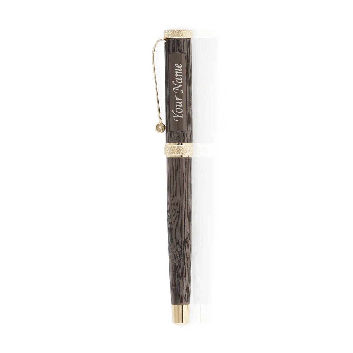 Personalised Woodwright Limited Edition Wooden Textured Metallic Fountain Pen - Set of 4 Fountain Pens - The Gifting Era