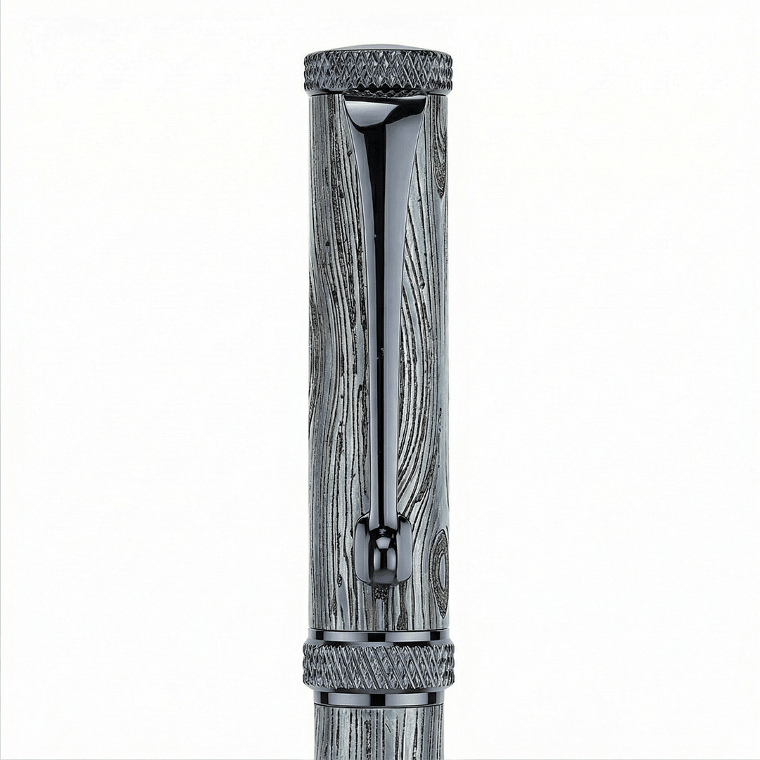Personalised Woodwright Limited Edition Wooden Textured Metallic Fountain Pen - Set of 4 Fountain Pens - The Gifting Era
